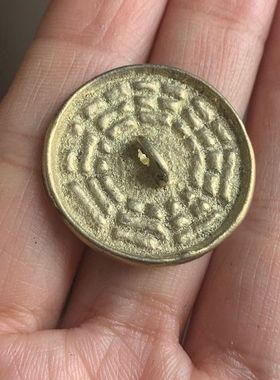 1-2个包邮黄铜小铜镜护身黄铜随身携带小八卦黄铜有挂孔2.5厘米