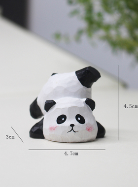礼物手工木雕小熊猫摆件家居创意