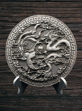 3斤茶饼武夷山大红袍茶雕摆件品