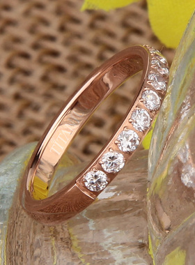 泰腾尼日韩戒指女玫瑰金饰品单身女指环尾戒小指刻字学生手饰礼品