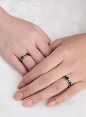 情侣韩版指环刻字尾戒