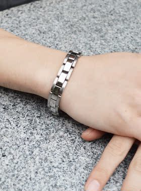 纯钛金个性时尚男士商务手链刻字