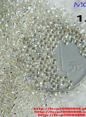日本星牌 MGB玻璃米珠 1.5mm小米珠 15/0银色灌银珠 diy 超细米珠