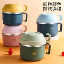 Meal Cylinder Stainless Steel Lunch Box Chopsticks Spoon Suit Rice Bowl Dining Hall Dining special high school students junior high school students