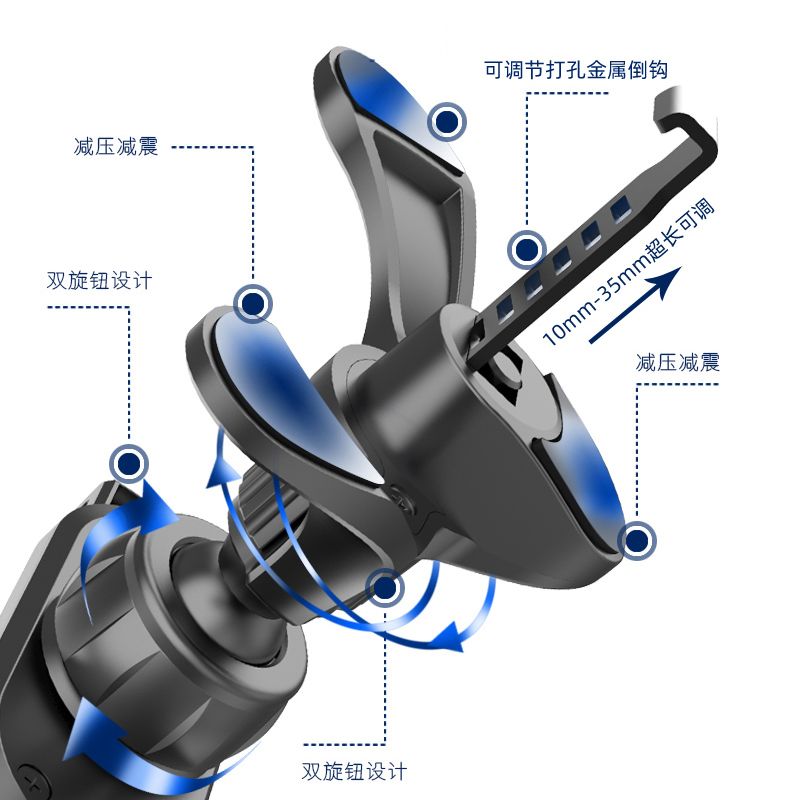 车载手机支架本田xrv奔驰a级B级gla轩逸圆形空调出风口导航专用座