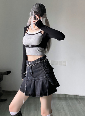 裤子少女爱心时髦ins风配饰腰链