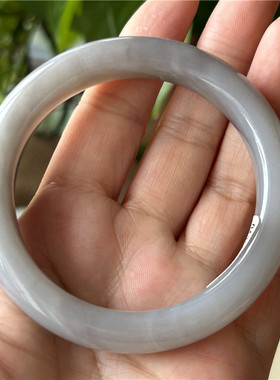 天然和田玉手镯烟紫手镯55一物一图玉石手镯A货正品和田玉手镯子