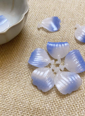 diy琉璃花瓣汉服古典头饰仿玉石