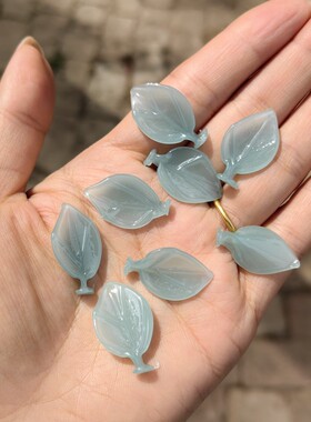 迷你小叶子diy手工古风老料器