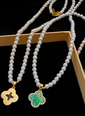 质感锁骨链女珍珠母贝