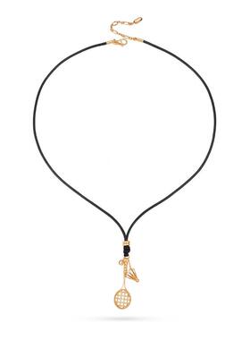 TWINS LULU【羽毛拍】羽毛球拍香槟金色项链TSJ7727