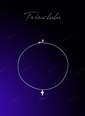 TWINSLULU极简十字架项链