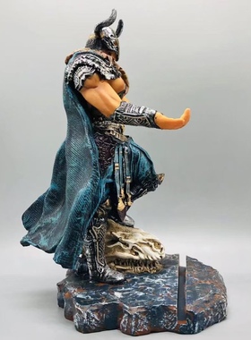 牛角头盔维京造型笔座手机树脂