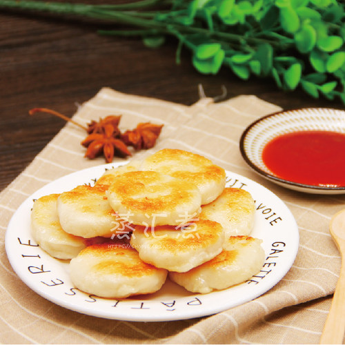 浩洋手打墨鱼饼手工潮汕冷冻阳江油炸电白花枝饼500g - 图0