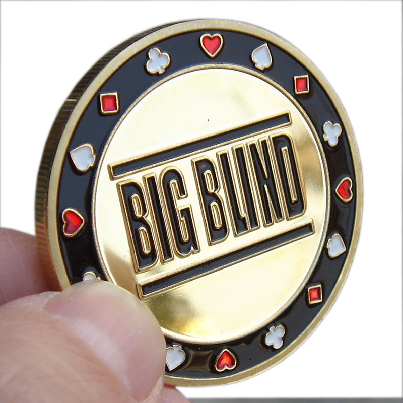 德州扑克金属大小盲注Big Blind Small Blind DEALER庄位牌压牌器 - 图1