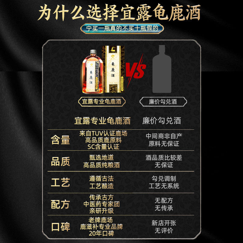 宜露龟鹿二仙胶人参鹿鹿龟酒养生酒 宜露滋补养生其他药食同源食品