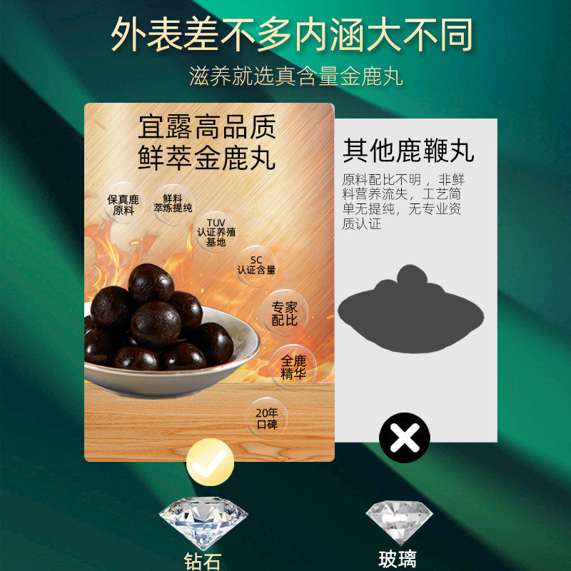 宜露金鹿丸男用正品官网鹿鞭鹿鞭丸 宜露滋补养生鹿制膏/鹿制品
