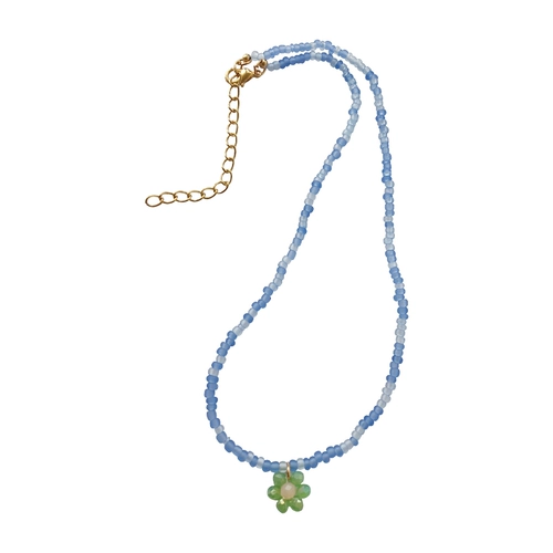 Свежее плетеное милое весеннее ожерелье ручной работы, летняя цепочка до ключиц, в цветочек, японские и корейские