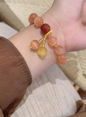 猫眼手链~新中式气质复古串珠手串2026春夏新款民族风禅意手饰女A