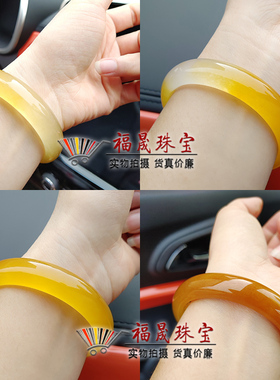 天然玉石手镯冰种水润金丝玉镯子