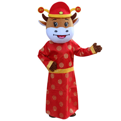 财神爷卡通服装卡通人偶服装cos玩偶服装表演人偶服财神人偶服装 - 图3
