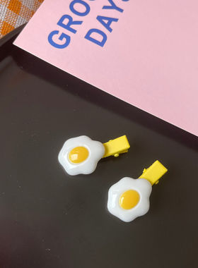 发夹树脂甜美鸡蛋鸭嘴夹
