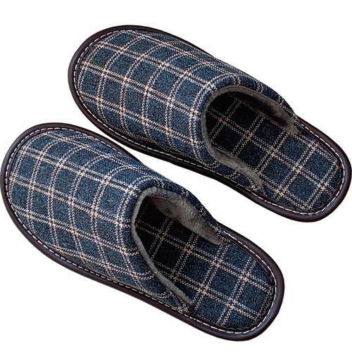 棉麻布艺保暖棉拖鞋男四季情侣居家室内地板月子防滑软底女秋冬季 - 图3