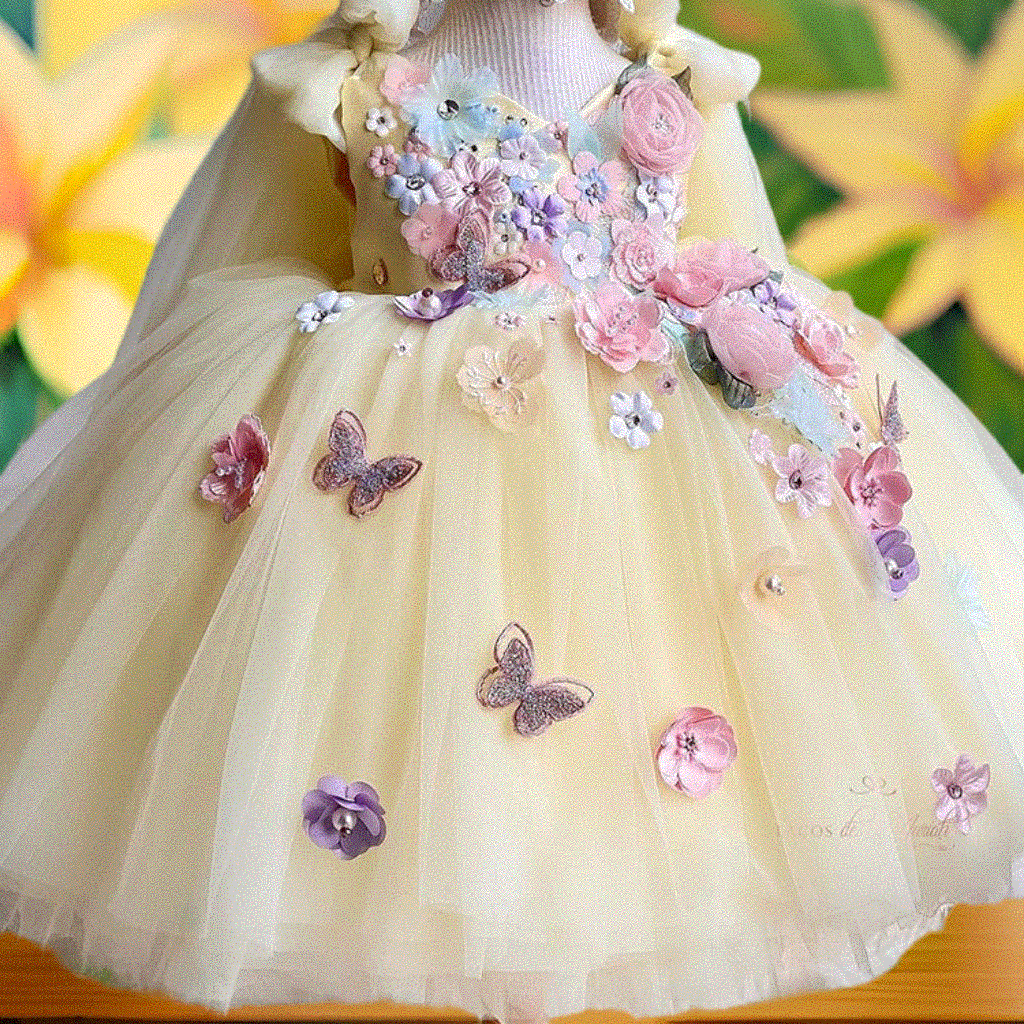 女宝宝生日礼服女童花仙子黄色蓬蓬纱公主裙高端洋气儿童演出服装,淘宝优惠券,粉丝福利购,淘宝优惠卷