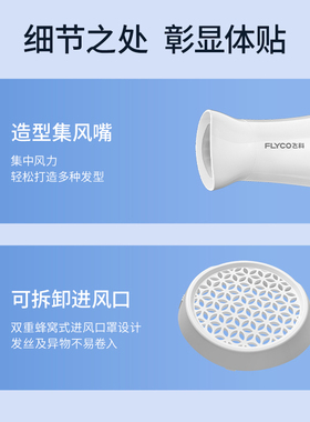 飞科折叠恒温护发大风力吹风机