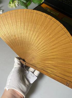 复古金丝楠木苏扇中国风小叶桢楠