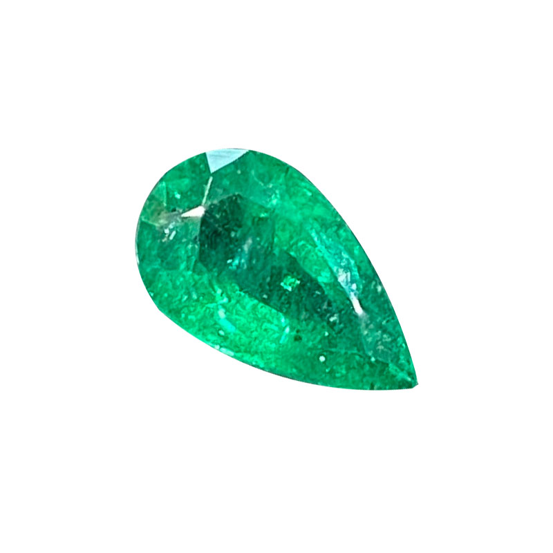 Natural emerald loose stone vivid green gemstone