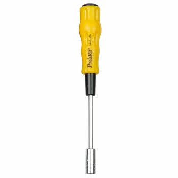 .Taiwan Pros'kit 19400-M6 screwdriver socket Soft handle ສີເຫຼືອງແລະສີດໍາ (6.0*70mm)