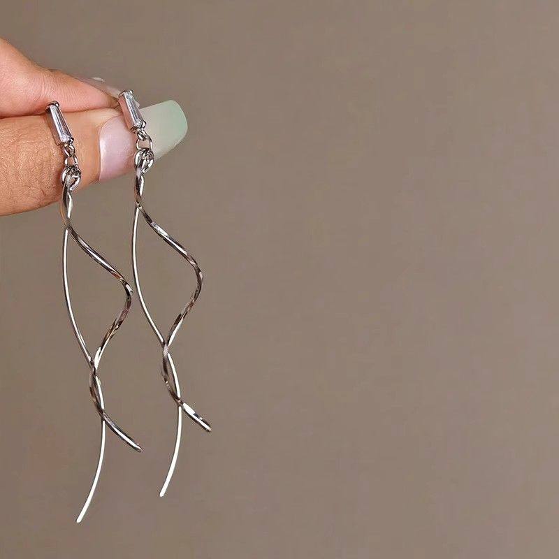 方圆脸无耳洞耳夹女小众独特流苏线条耳环简约轻奢精致耳饰品秋冬,淘宝优惠券,粉丝福利购,淘宝优惠卷