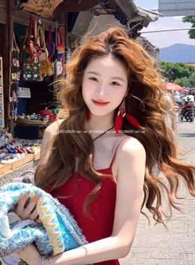 高级感民族风长款流苏羽毛耳环女云南丽江旅游配饰无耳洞耳夹耳坠
