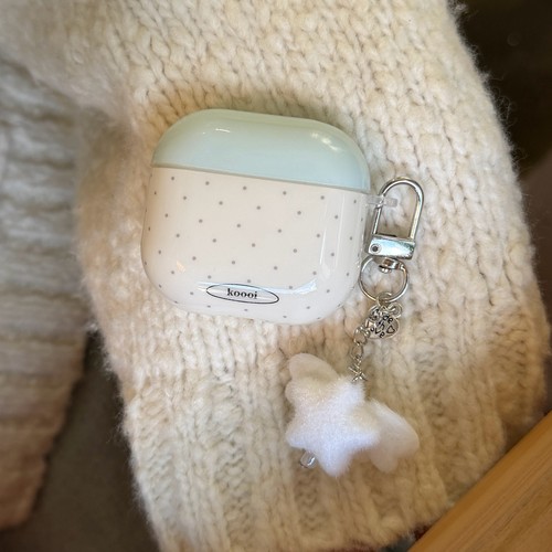 适用ins撞色波点翅膀星星挂坠AirPods4保护套AirPodsPro苹果耳机套airpods2无线蓝牙3代airpodspor壳新三代 - 图3