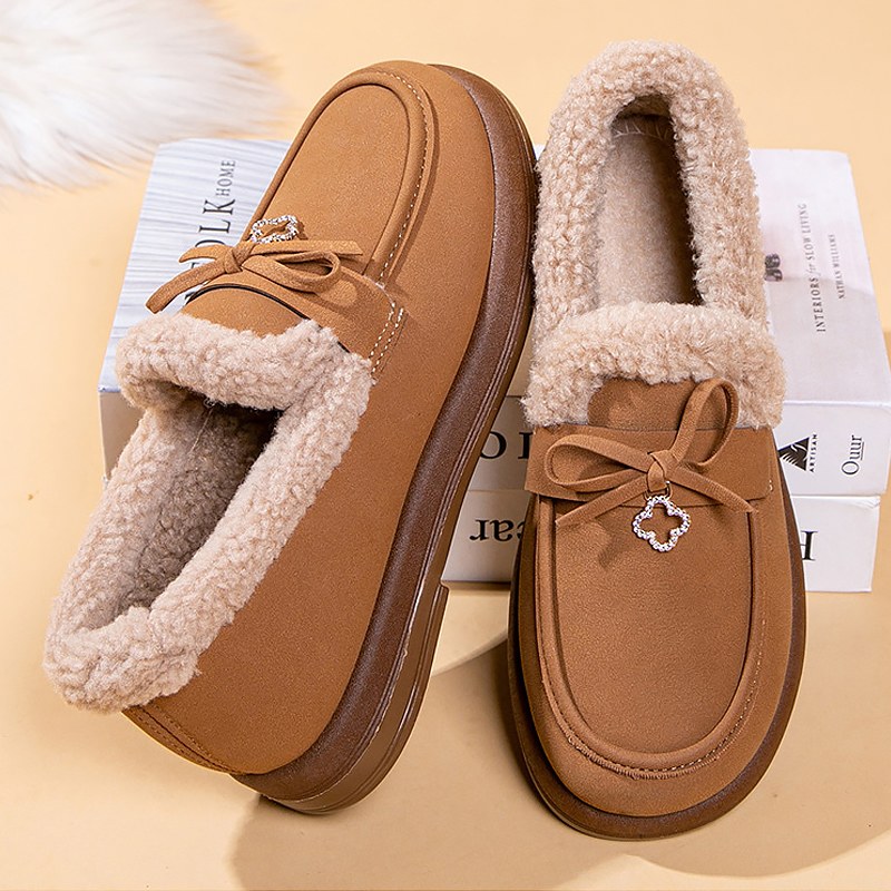 老北京布鞋女款妈妈豆豆棉鞋保暖加绒奶奶鞋秋冬款防滑中老年棉鞋