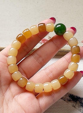 天然和田玉且末糖料手串