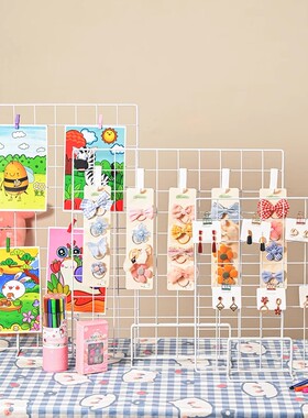 美工区幼儿园网格展示架立式