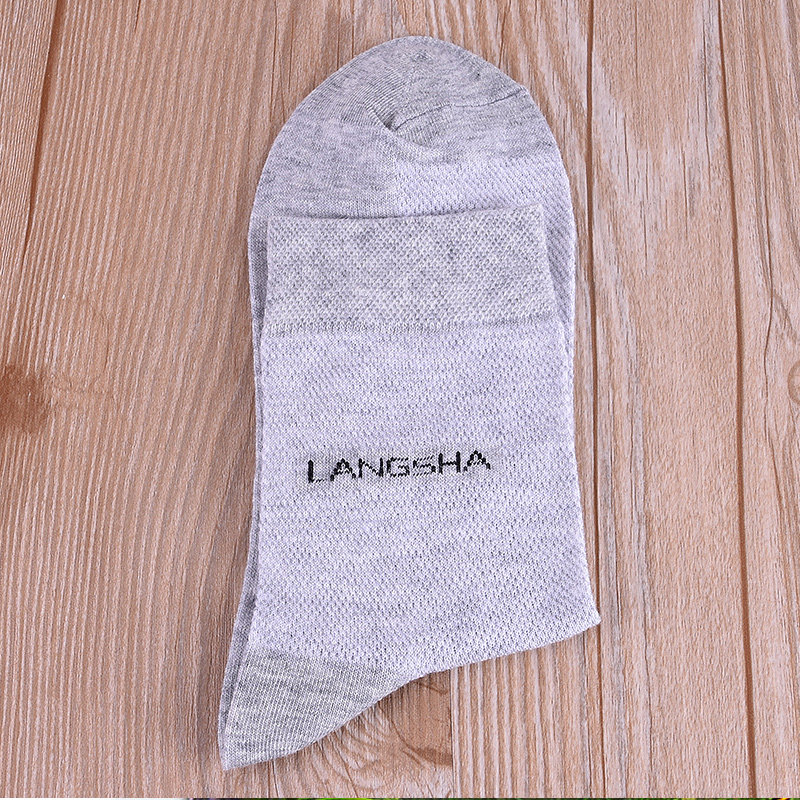 浪莎男士超薄款网眼透气纯棉短筒袜 麦客内衣短袜/打底袜/丝袜/美腿袜