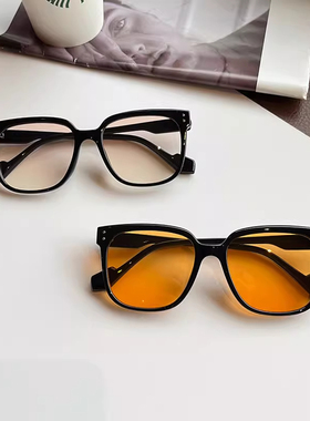 2026复古桔色墨镜可配近视太阳镜