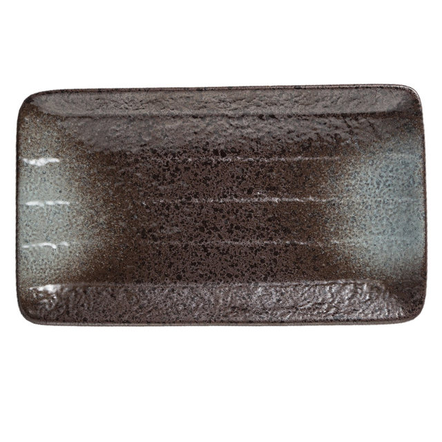 Japanese retro ceramic plate rectangular sashimi plate sushi