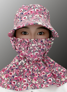 遮阳帽女夏季采茶防晒包头帽