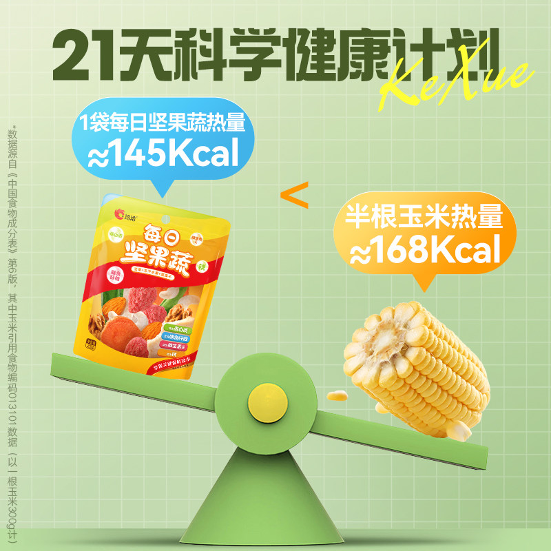 洽洽每日坚果脆25g*21袋果蔬脆儿童即食休闲健康办公室零食