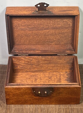 仿古雕龙小木箱花梨木收纳盒首饰盒高档木盒大师专用约18*12*10cm