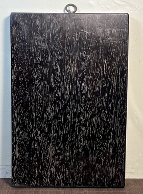 仿古血檀木雕刻静心挂匾实木中式书房办公室茶室装饰36x24x3cm