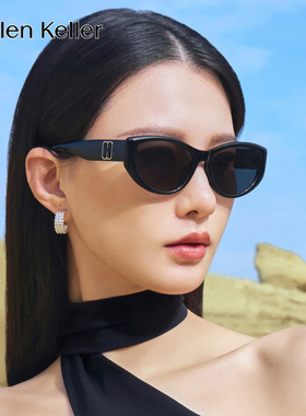 海伦凯勒2025年偏光太阳镜女潮流时尚猫眼墨镜防紫外线男H2701