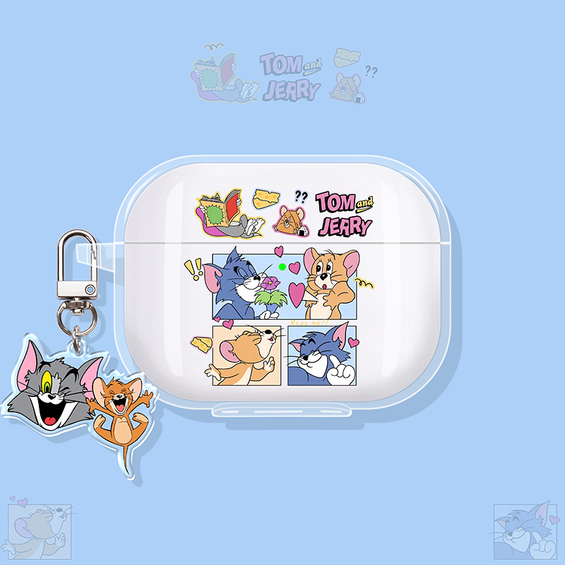 适用倍思mc1pro保护套m3s保护壳w04耳机套as01耳机壳e3蓝牙m2s小云朵wm02耳夹bc1硅胶1i/e8/e10/e13猫和老鼠 - 图0