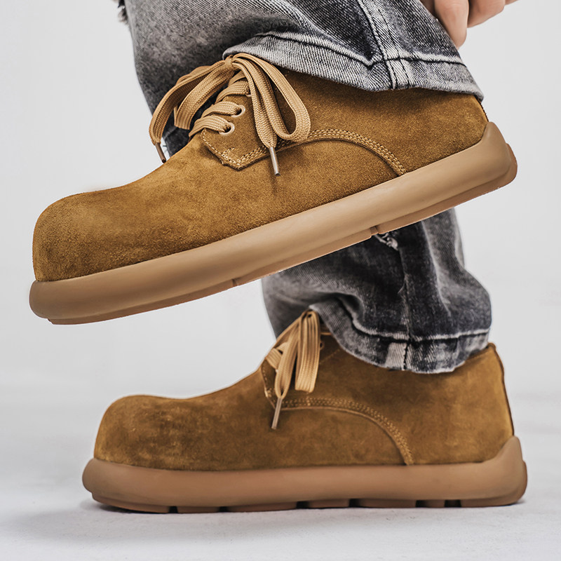 勃肯男鞋春季翻毛大头皮鞋复古百搭厚底软底防滑休闲工装德比潮鞋,淘宝优惠券,粉丝福利购,淘宝优惠卷