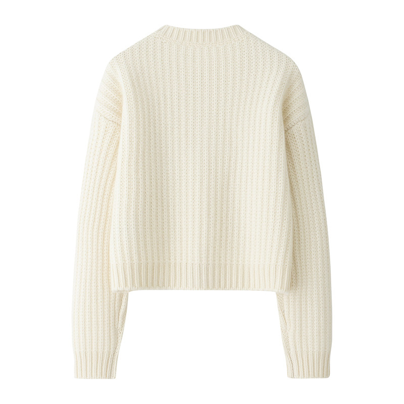 粗针翻花短款减龄~重磅加厚630g纯山羊绒女开衫休闲高端外穿毛衣,淘宝优惠券,粉丝福利购,淘宝优惠卷