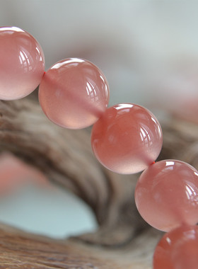 南红单圈手串粉嫩清爽首饰饰品